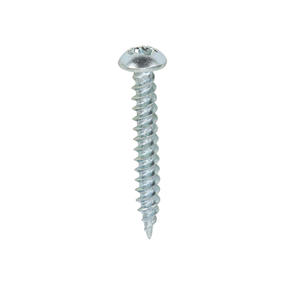 Twin-Threaded Woodscrews β PZ Round Head β Zinc Plated β Fast Start Twin-Thread Timber Screws