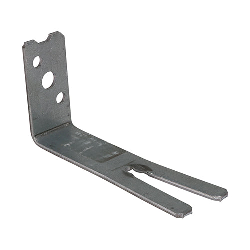 Galvanised Fishtailed Frame Cramps - Galvanised Steel Cramp for Window & Door Frames - Two 6mm Holes & One 8mm Hole - Rust Resistant Frame Tie Pack