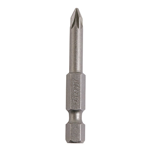 No.1 x 50mm TIMCO S2 Driver Bits – PZ | Hardened Pozidriv Screwdriver Bit for Power Tools