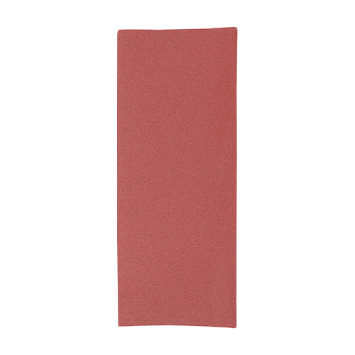 93 x 230mm 1/3 Sanding Sheets – Red Unpunched – Grit Options Available – Aluminium Oxide – Compatible with Bosch, Makita & DeWalt (PACK OF 5)