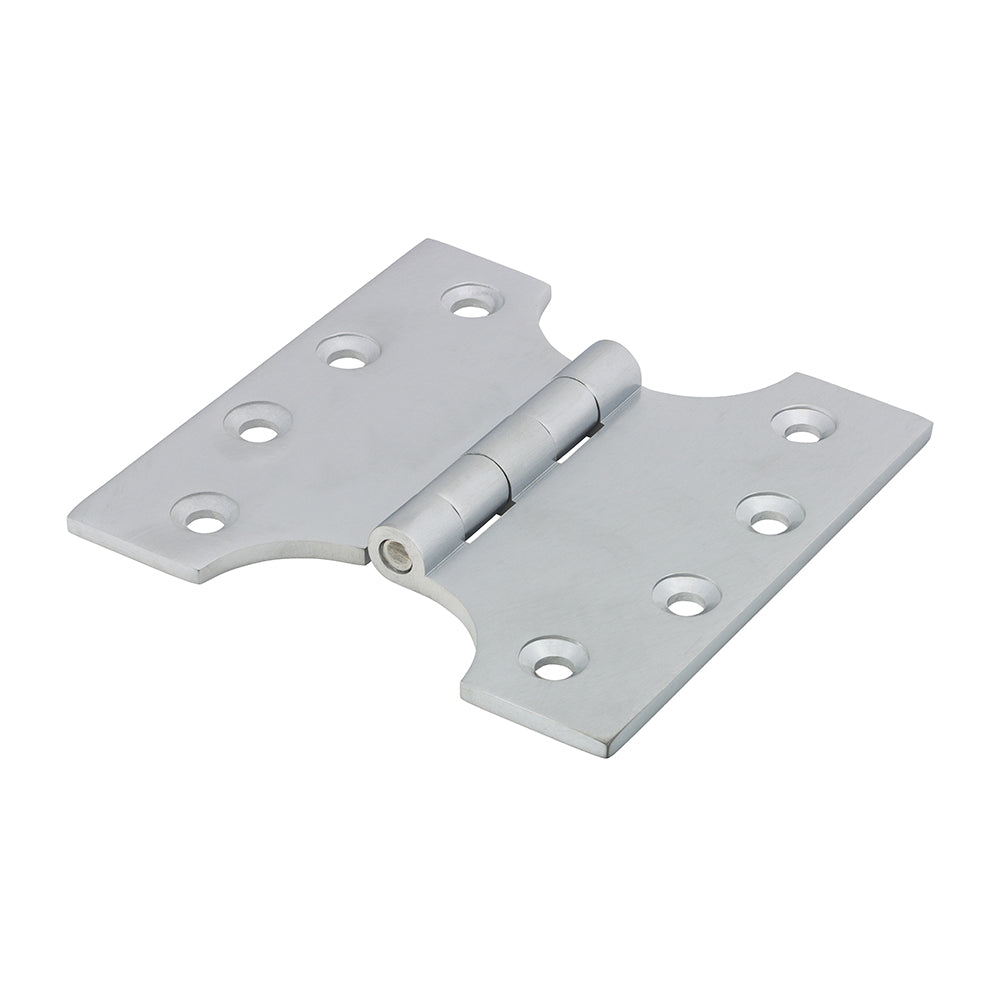 (BOX OF 1 PAIR) Parliament Hinge (488) – Solid Brass Satin Chrome Finish for Doors – 180° Opening Projection Hinge