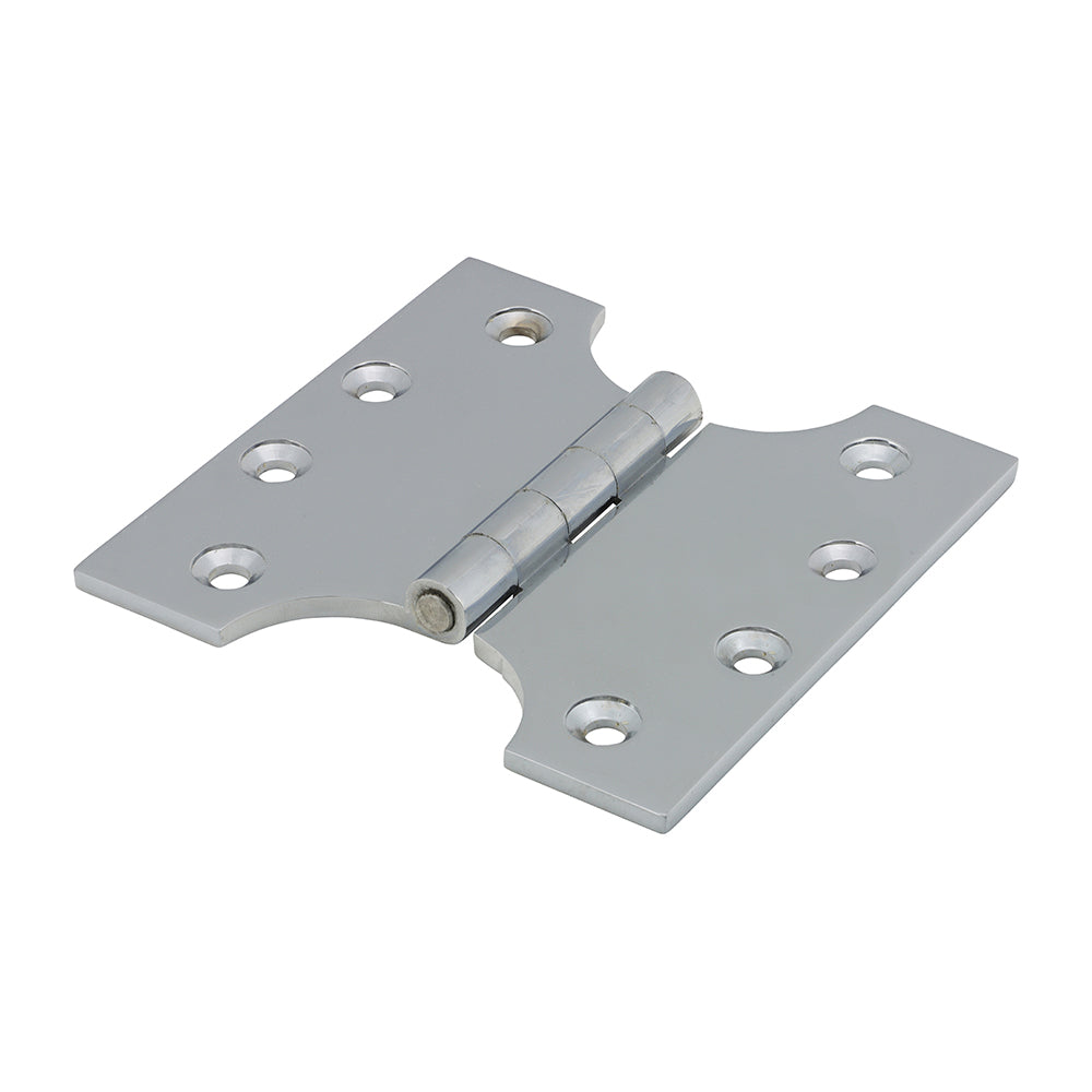 (BOX OF 1 PAIR) Parliament Hinge (488) – Solid Brass Polished Chrome Finish for Doors – 180° Opening Projection Hinge