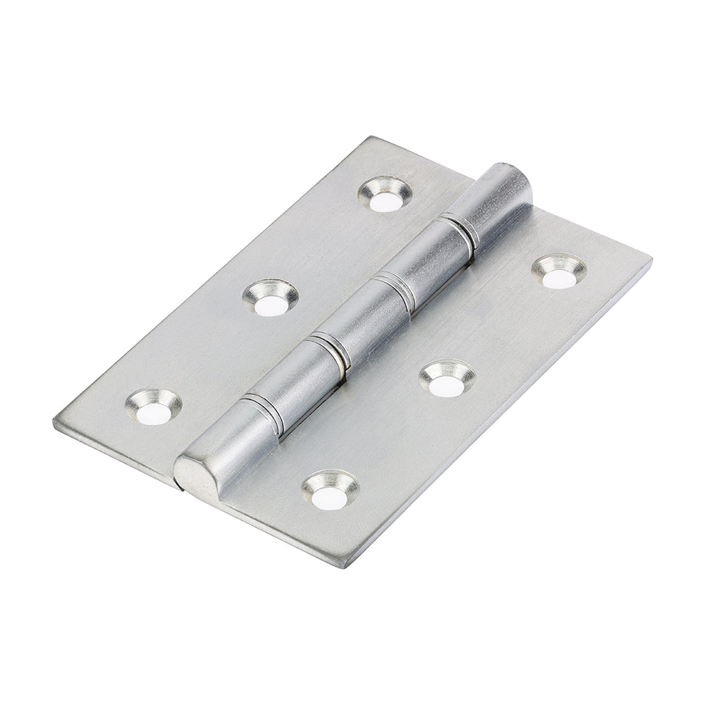 (BAG OF 1 PAIR) Double Steel Washered Butt Hinge β Solid Brass Satin Chrome Finish β Long-Lasting Door Hinge