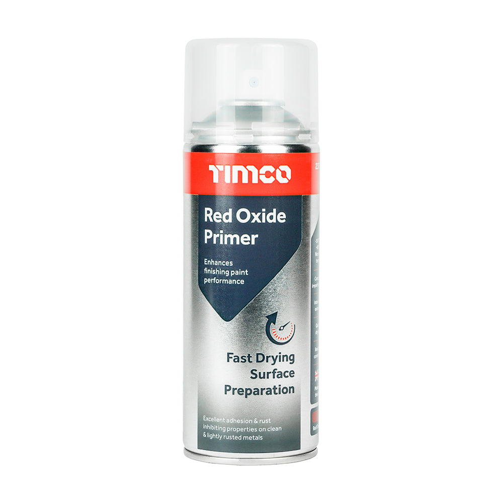 380ml Red Oxide Primer – Corrosion-Resistant Metal & Plastic Base Coat – TIMCO (CAN OF 1)