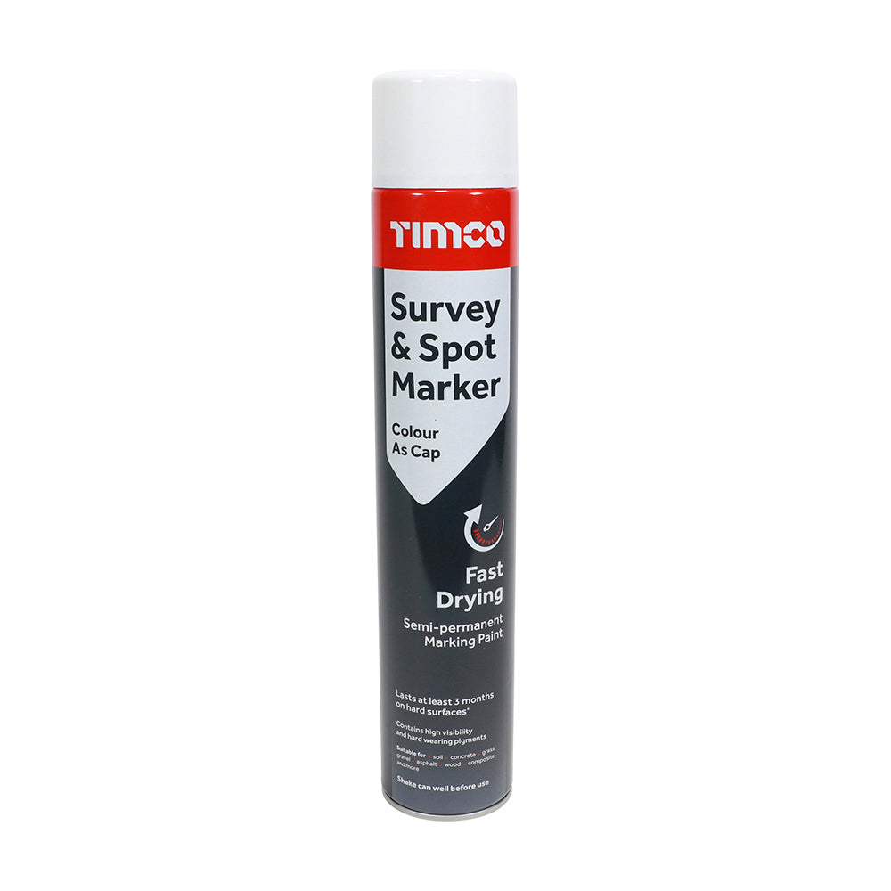 750ml Survey & Spot Marker Spray Paint β Rapid Drying Line Marking Paint for Construction, Landscaping & Site Work (CAN OF 1)