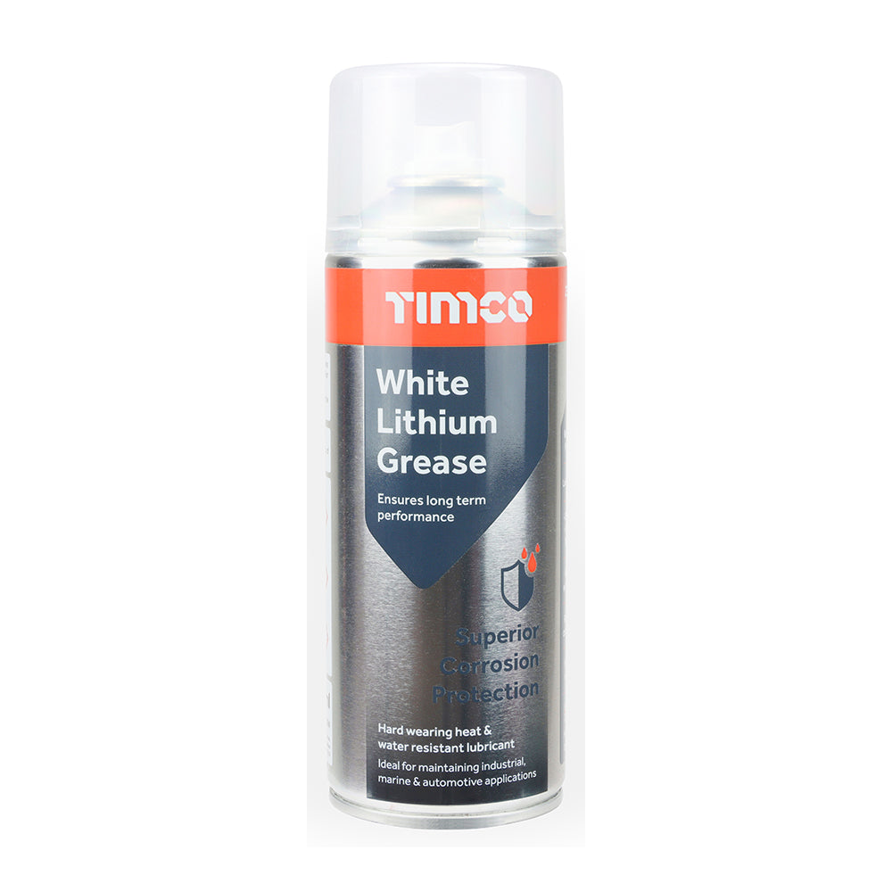 380ml White Lithium Grease Spray – Long-Lasting Lubricant for Metal, Industrial, Marine & Automotive Use (CAN OF 1)
