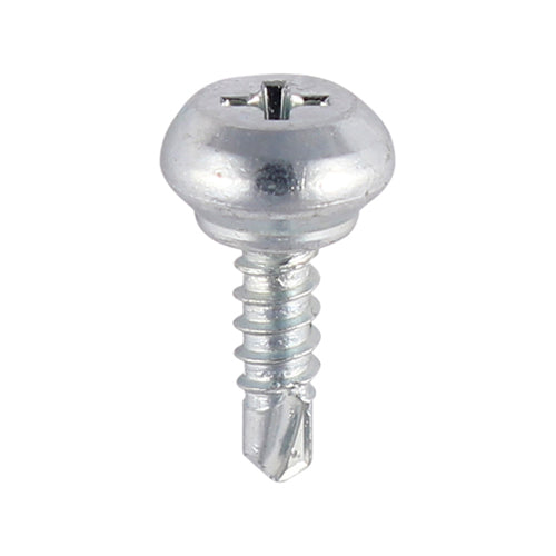 (BOX OF 1000) 4.0 x 13 Weather Bar Screws – Nipple Head PH Self-Tapping Self-Drilling Zinc Screws for PVCu Window & Door Frames