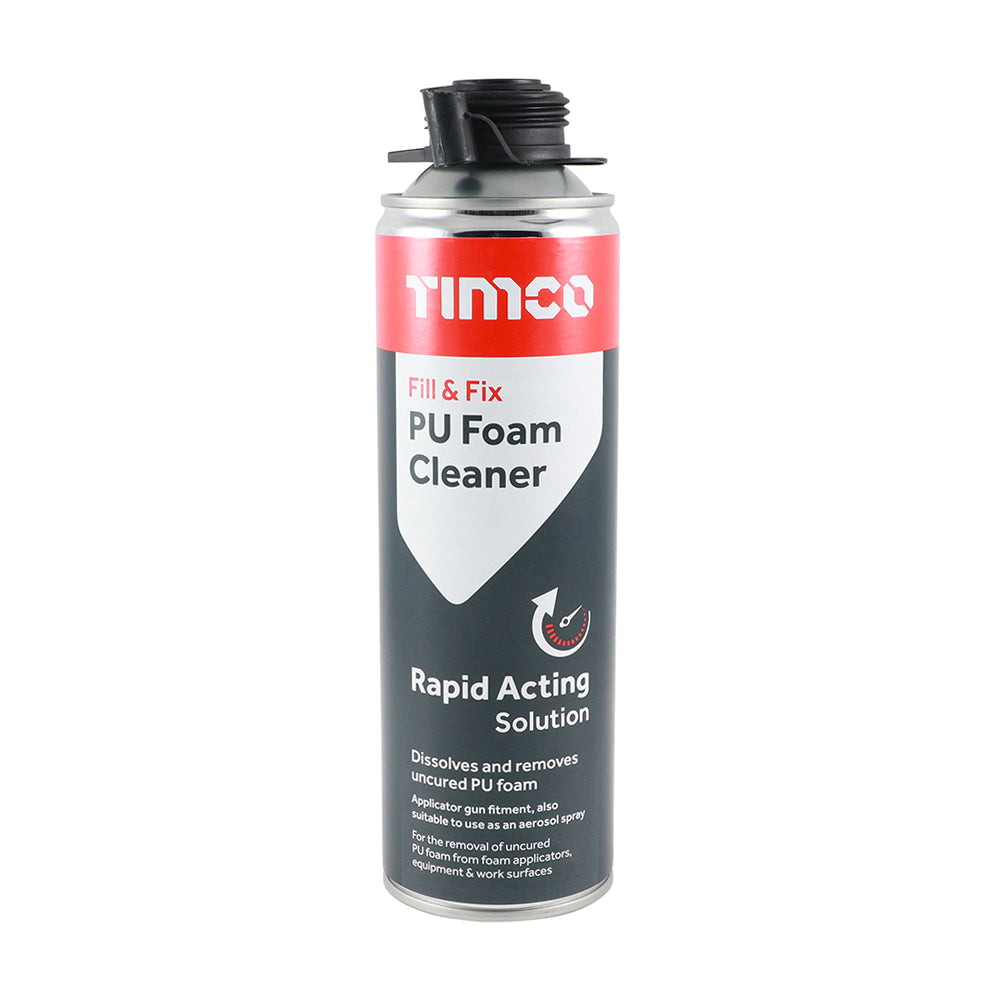 500ml Fill & Fix PU Foam Cleaner – TIMCO Expanding Foam & Gun Cleaner Spray for Removing Uncured PU Foam – 1 Each