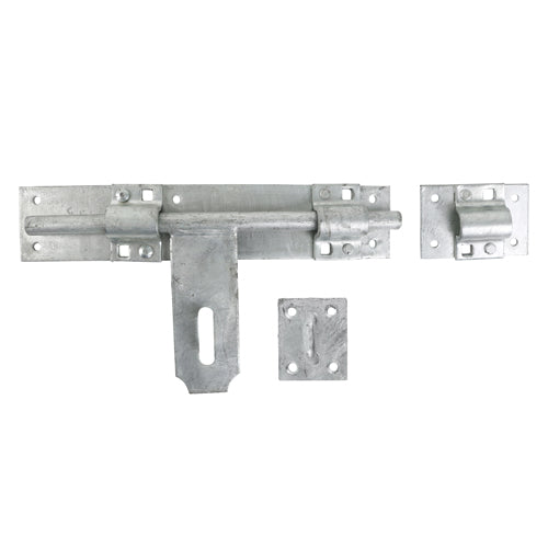 (PACK OF 1) Heavy Cross Pattern Door Bolt – Hot Dipped Galvanised Carbon Steel Padlockable Gate & Garage Lock