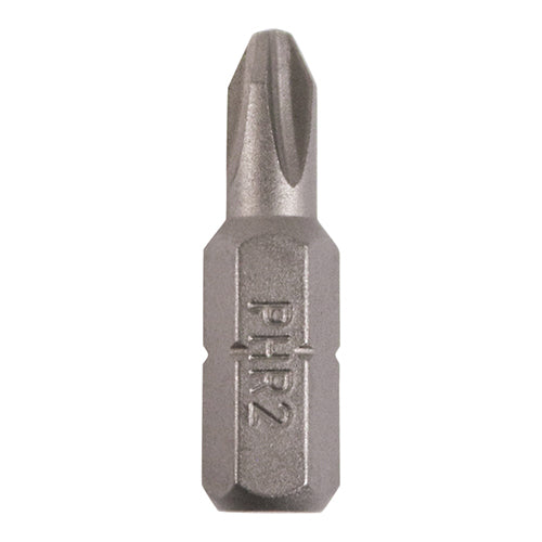 No.2 x 25mm PH2 S2 Driver Bit – Phillips No.2 x 1/4" Hex Shank Screwdriver Bit