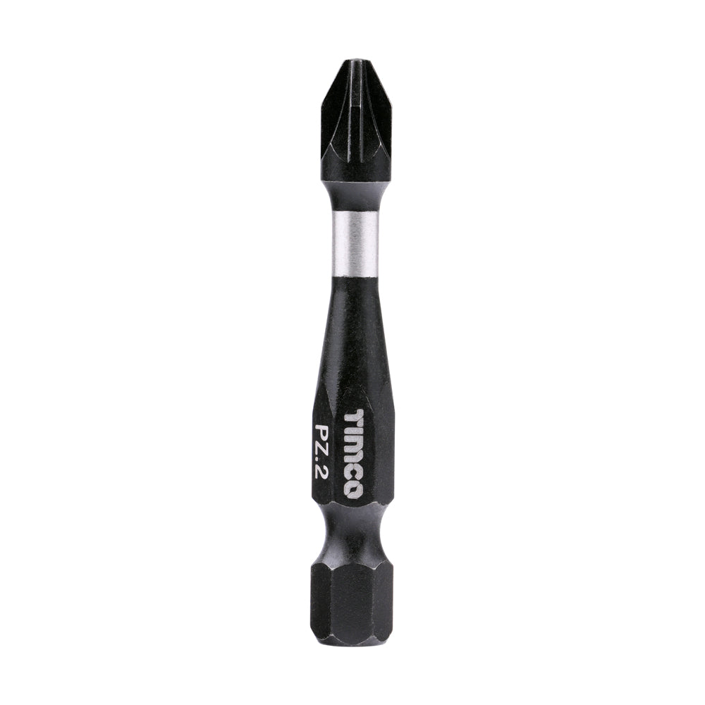 No.2 x 50mm Impact Driver Bits - PZ – Professional Hex Shank Driver Bits - Pack of 5 (2PZ50X6)