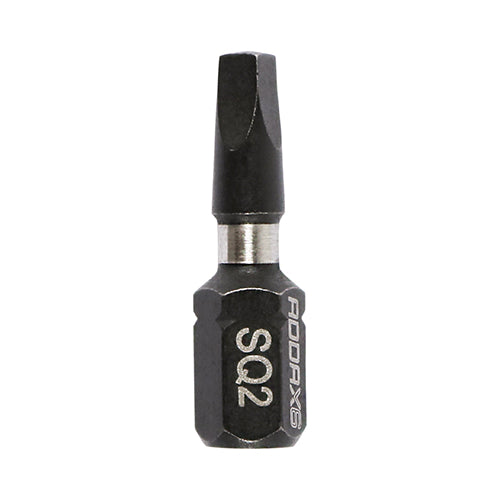 SQ No.2 x 25 mm - Impact Driver Bits –  (10-Pack) | TIMCO Heat-Treated SQ2 Impact Bits - 2SQ25X6
