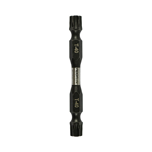 (PACK OF 2) TX40 x 65 Double Ended Impact Driver Bits - Black Phosphate - Pack of 2