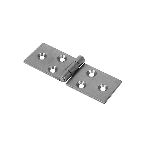 (PACK OF 1 PAIR) Backflap Hinge β Uncranked Knuckle (404) Self Colour Steel β Surface Mount Furniture Hinge