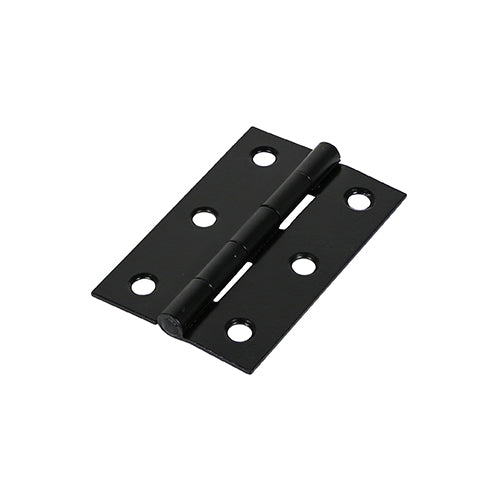 (PACK OF 1 PAIR) Plain Butt Hinge (1838) β Black Fixed Pin Steel Door Hinge for Internal Doors, Cabinets & Joinery