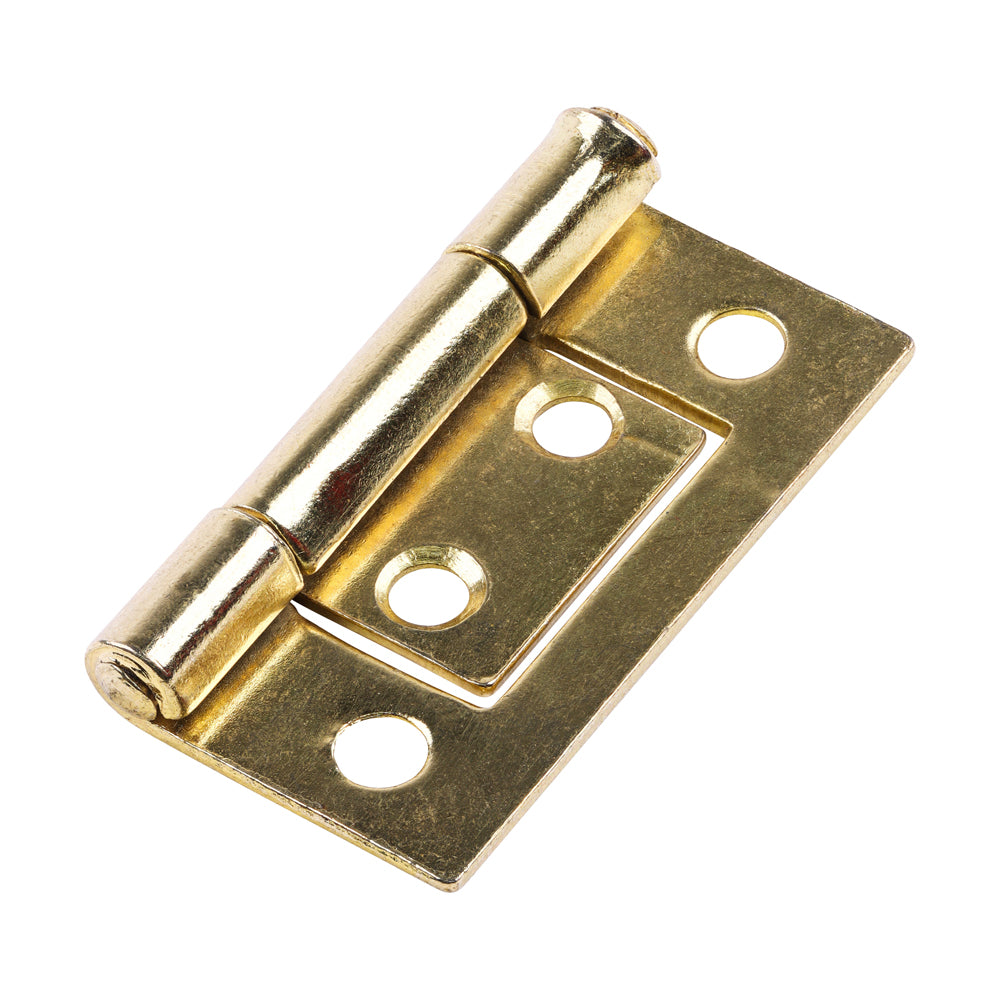 (PACK OF 1 PAIR) Electro Brass Flush Hinge (105) for Cupboards, Cabinets & Furniture Doors