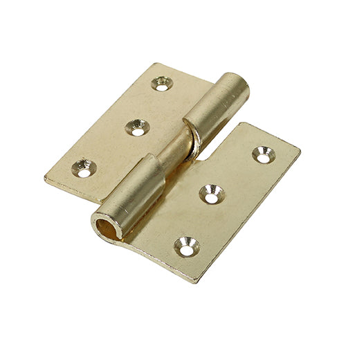 (PACK OF 1 PAIR) Rising Butt Hinge (466) Right Hand – 75mm Electro Brass Door Hinge for Uneven Floors & Carpets – Self-Closing Steel Design