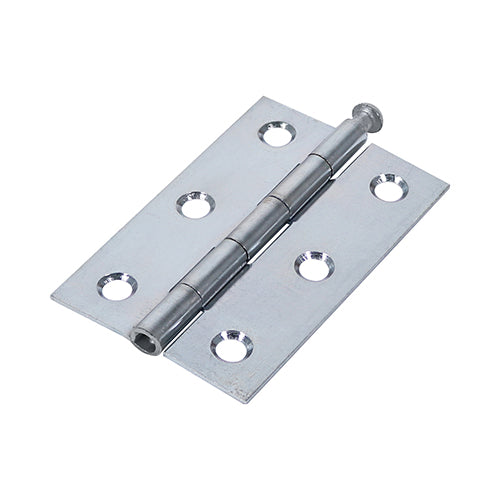 (PACK OF 1 PAIR) Plain Butt Hinge (1840) β Zinc Loose Pin Door Hinge for Internal Doors β Steel Construction