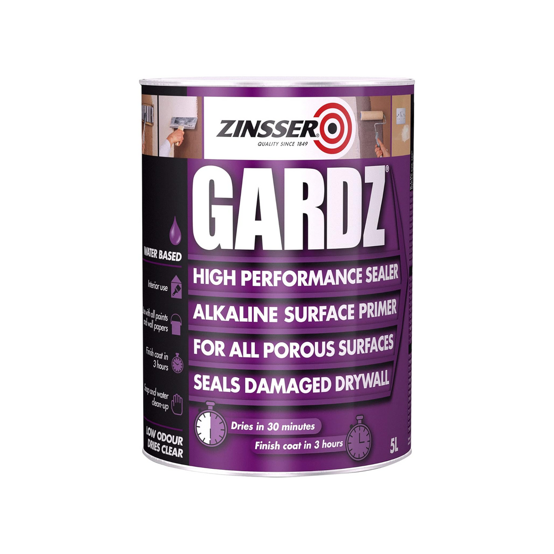 2.5L Zinsser Gardz Sealer Primer – Interior Mould & Mildew Protection, Bonds to Glossy Paints (ZN7160001C1)