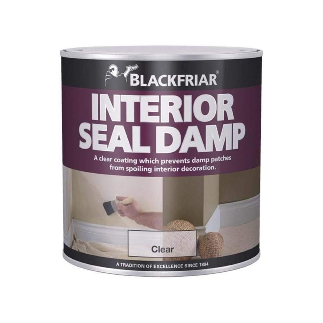 1 Litre Interior Damp Seal Paint – Blackfriar Moisture Resistant Coating for Plaster, Brick & Cement, Pack of 1