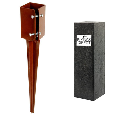 75mm (3") Industrial Fence Post Spike Support 600mm Long (Includes Driving Tool)