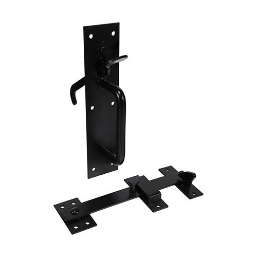 219 x 50mm Suffolk Latch β Black Gate Latch for Wooden Gates & Garden Doors β Carbon Steel (PACK OF 1)