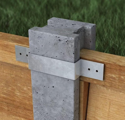(10 Pack) Ultimate 4Inch Concrete Fence Post Security Brackets