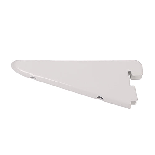 (1 UNIT) Twin Slot Shelf Bracket – White Steel Adjustable Wall Shelving Support