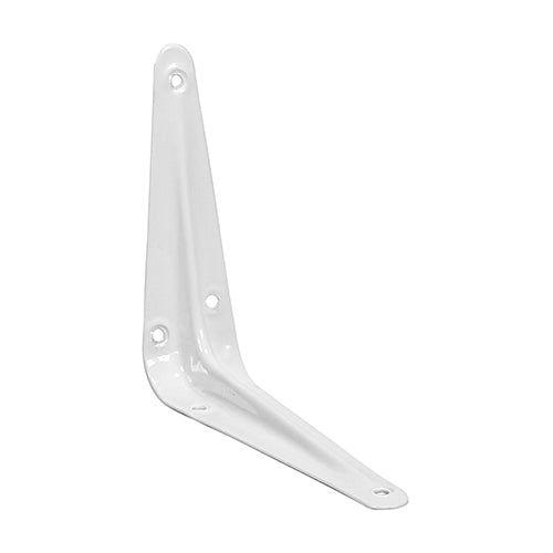 (1 UNIT) London Pattern Shelf Bracket – White Steel Wall Mount Bracket for Floating & Storage Shelves