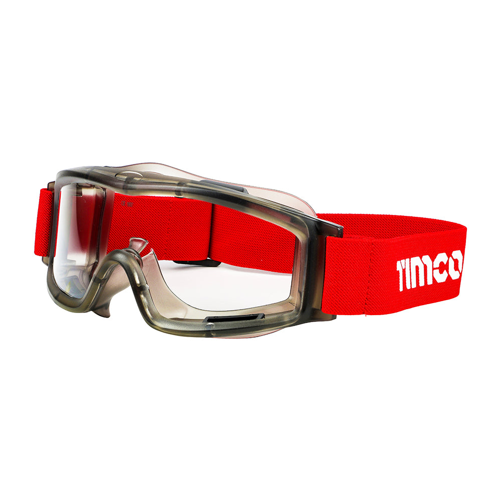 (BAG OF 1) Premium Safety Goggles – Clear Polycarbonate Lens with Anti-Mist & Anti-Scratch Coating – Grade BT Impact Protection – EN 166 1 BT Certified