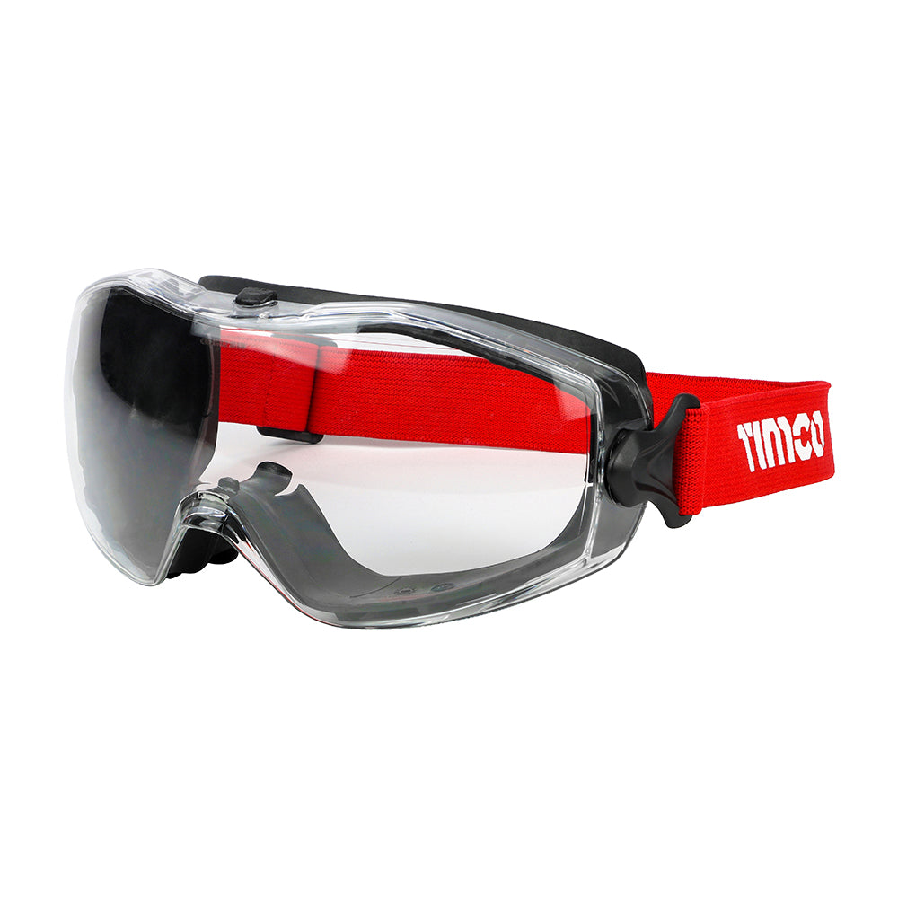(BOX OF 1) Sports Style Safety Goggles – Clear Polycarbonate Lens with Anti-Mist & UV Protection – EN 166 3 4 B Certified