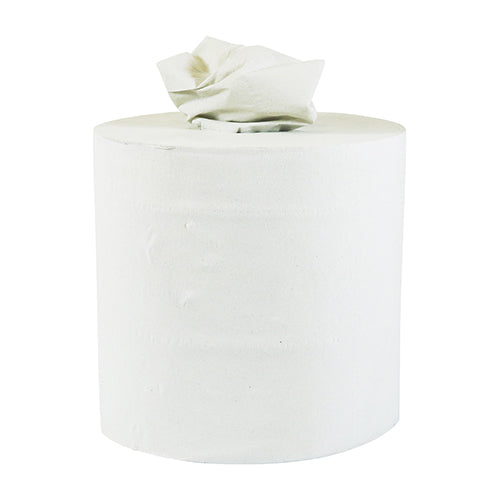 Centrefeed Rolls – White 2-Ply Paper Towels | Absorbent Cleaning Rolls for Kitchen, Workshop & Workplace Hygiene
