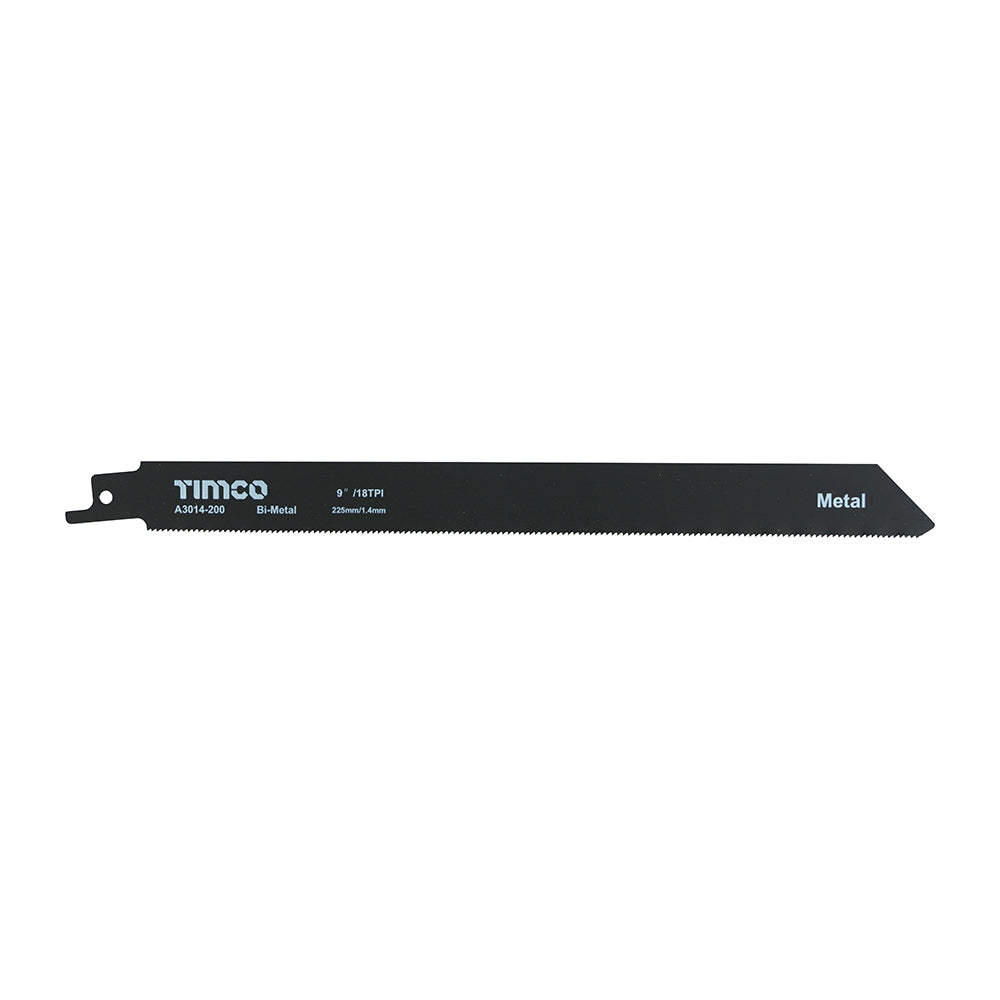 225mm - Reciprocating Saw Blades - Metal Cutting - Bi-Metal - S1122EF | TIMCO Bosch Equivalent Sheet Metal Blades - Pack of 5 (A3014-200)