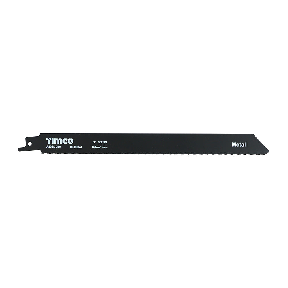 225mm - TIMCO Reciprocating Saw Blades β Metal Cutting β Bi-Metal β S1122AF | Thin Sheet Metal Precision - Pack of 5 (A3015-200)