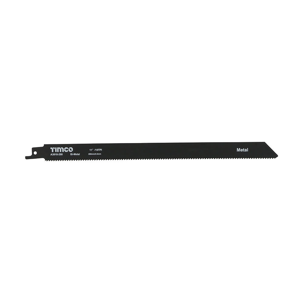 280mm - Reciprocating Saw Blades β Metal Cutting β Bi-Metal | Heavy Duty Power Tool Blades - Pack of 5 (A3018-280)
