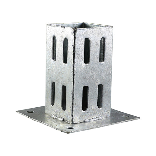 Bolt Down Shoe Quick Fit Hot Dipped Galvanised – Fence Post Support for Decking, Pergolas & Garden Fencing