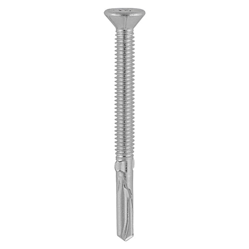 Metal Construction Timber to Heavy Section Screws - Countersunk Wing-Tip Self-Drilling Exterior Silver Organic