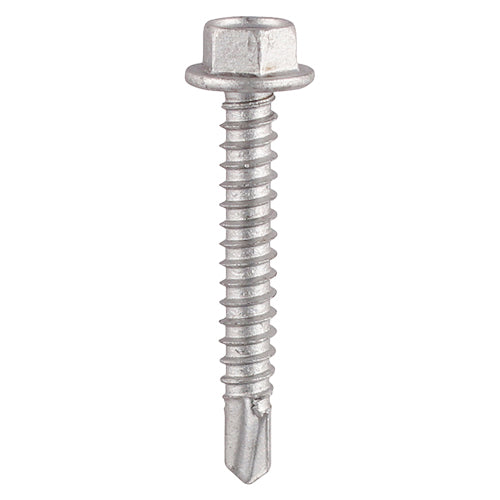 Metal Construction Light Section Screws β Hex Head Self-Drilling β Bi-Metal Exterior Silver Organic