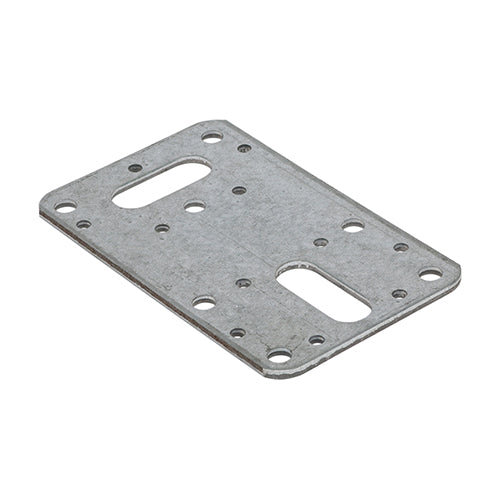Flat Connector Plates Galvanised β Steel Brackets for Timber Jointing & Repair Applications