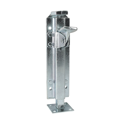 8" Foot Bolt β Zinc Garage & Gate Security Bolt with Fixings