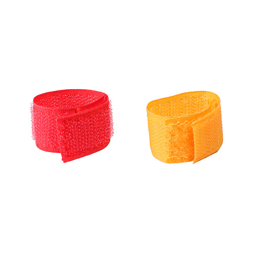 10pcs - Coloured Hook & Loop Straps - Mixed Reusable Cable Organisers & Fasteners