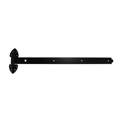 Pair of Heavy Reversible Hinges - Black - Flush Mounted Heavy Duty Gate & Door Hardware