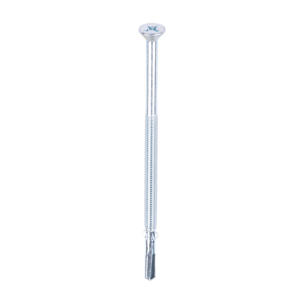 Metal Construction Timber to Heavy Section Screws - Countersunk Wing-Tip Self-Drilling Zinc