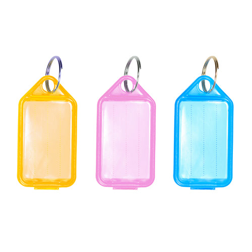 Coloured Key Tags - Mixed Colours Key Labels for Easy Identification - Pack of 6