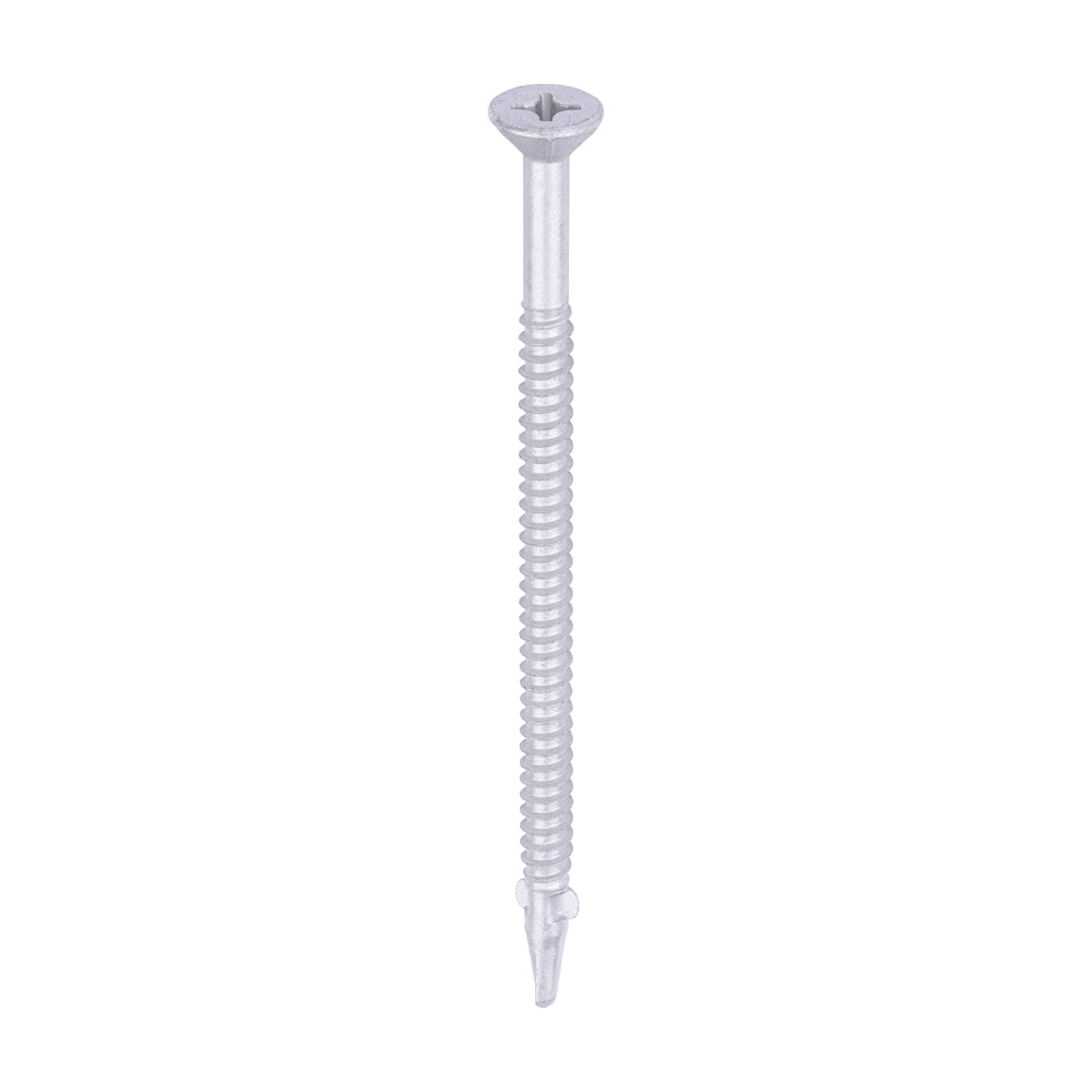 Metal Construction Timber-to-Light Section Screws Countersunk Wing-Tip Self-Drilling Exterior Silver Organic
