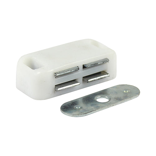 4kg Capacity Magnetic Catches – White Cupboard & Cabinet Door Closures