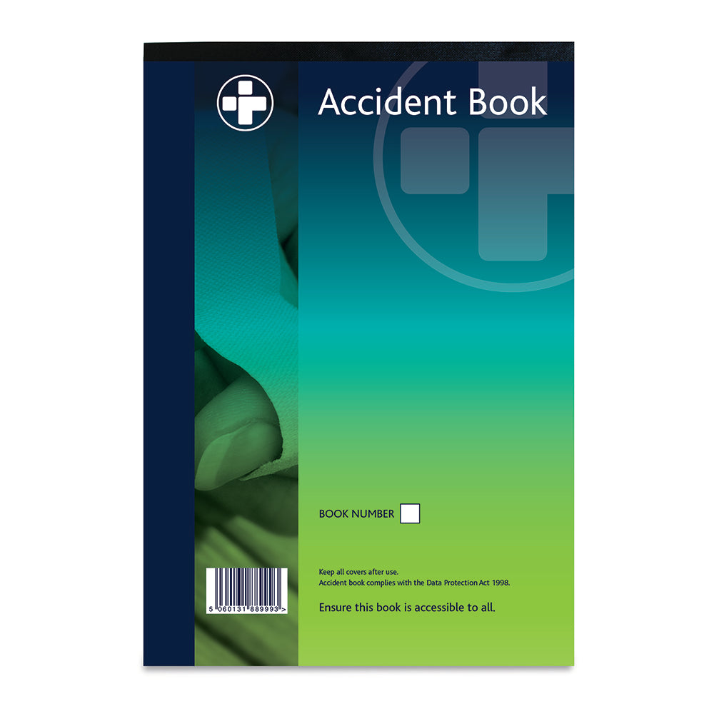(PACK OF 5) A4 Workplace Accident Books – Data Protection Compliant with Record-Keeping Guide