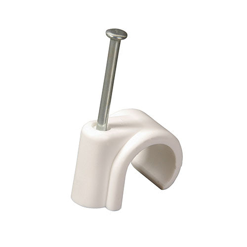 Pipe Clips Nail In β White Plastic Pipe Support Clips for Plumbing & Heating Installation β TIMCO