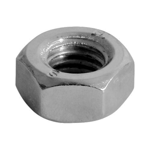 M4 Stainless Steel Hex Full Nuts - A2 Corrosion Resistant Metric Thread Fasteners - 10 Piece Pack
