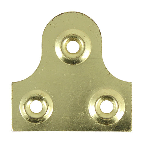 TIMCO Mirror Plates β Plain β Electro Brass Wall Mounting Brackets for Mirrors & Picture Frames - Pack of 4